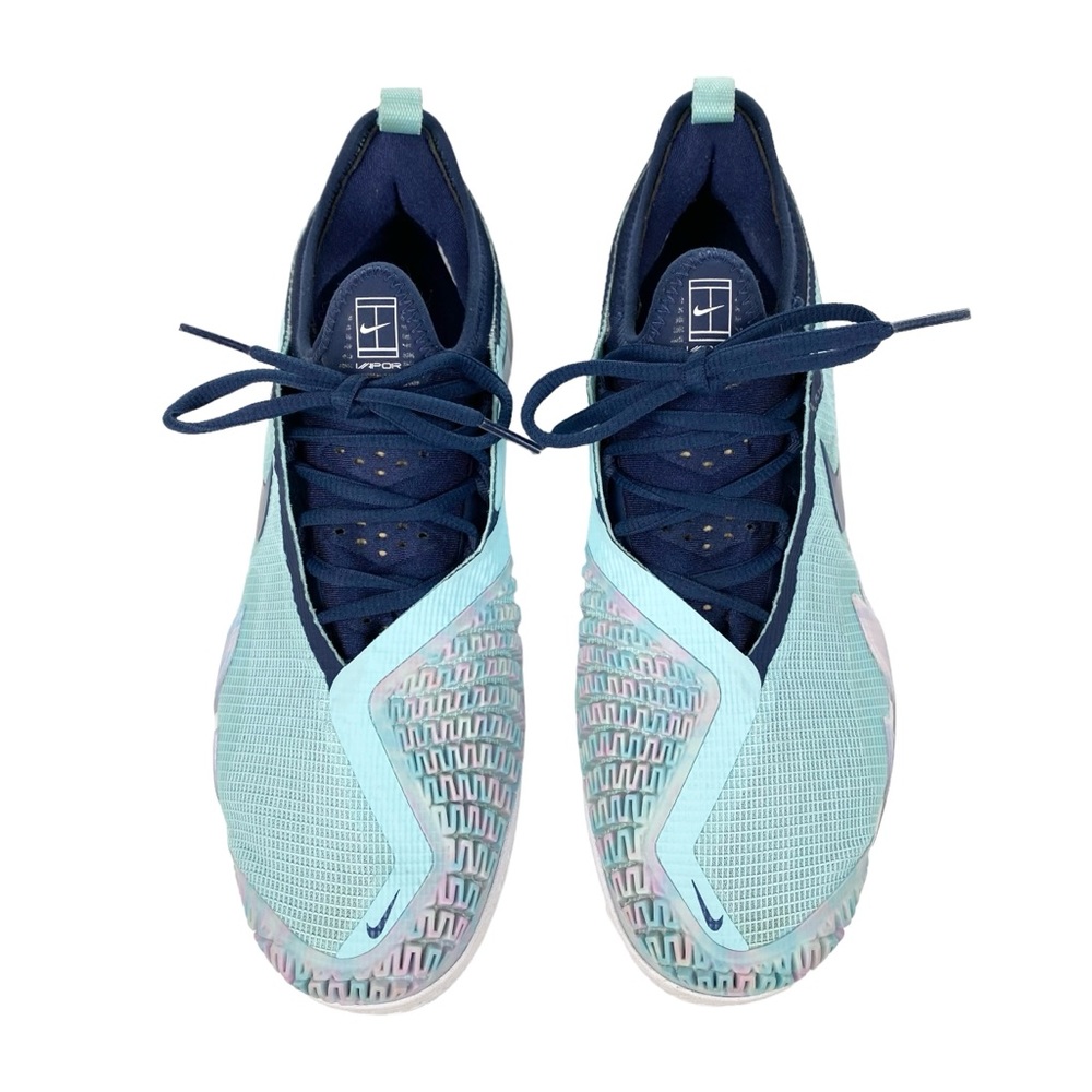 Nike Womens Court React Vapor NXT Glacier Ice Midnight Navy Sz 10 CV0742-402